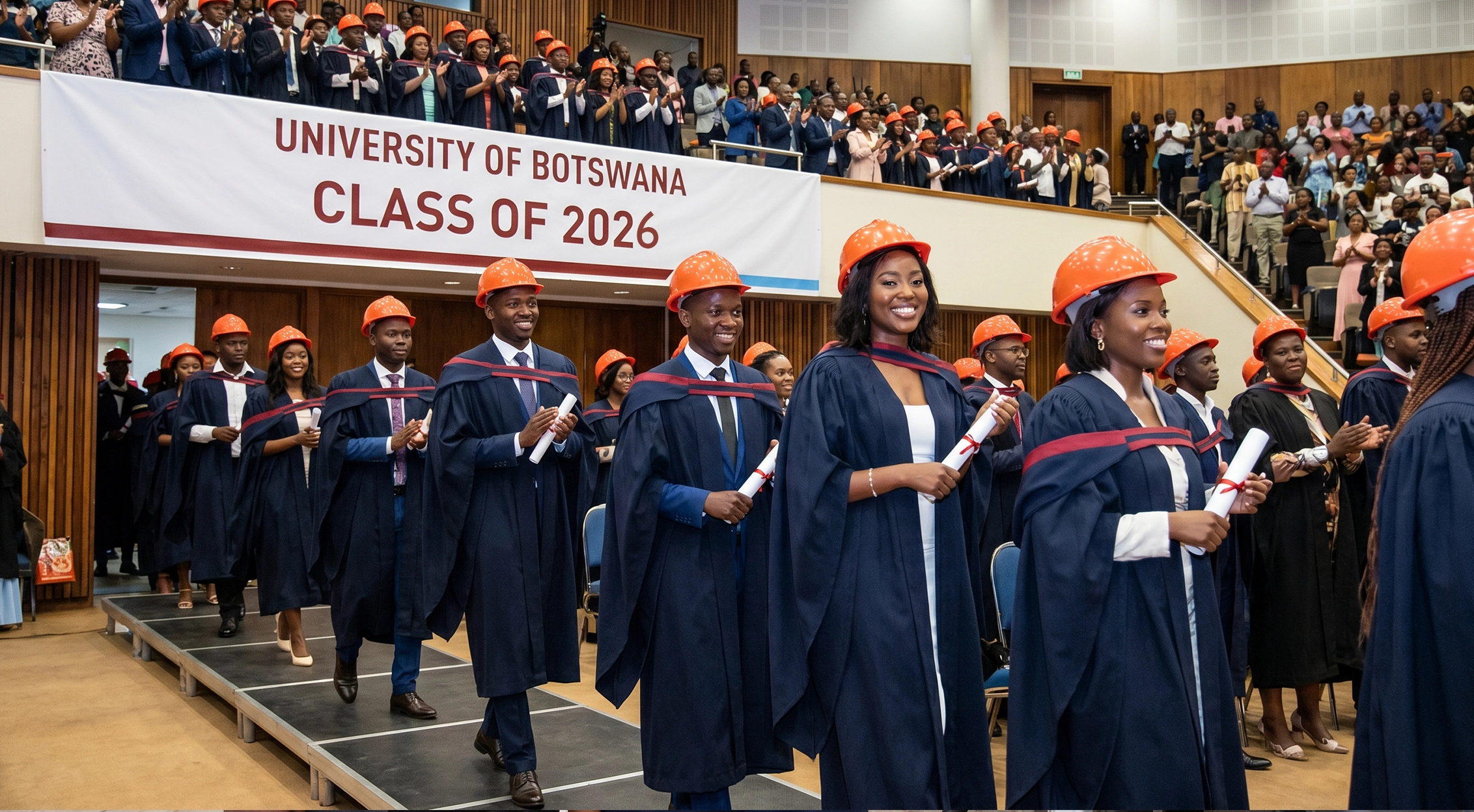 Graduates holding certificates